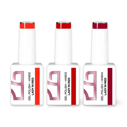 Gel Polish Lady in Red Colletion - 3 cores