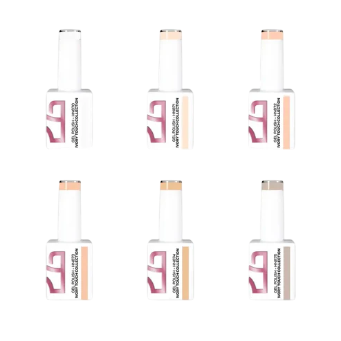 Colección de esmaltes en gel Ivory Touch - 6 colores 