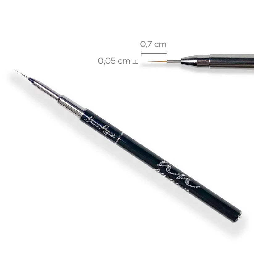 Pincel extrafino para decoración de uñas de Bruno con tapa